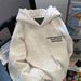Men Women Hooded Casual Sweatshirt Fleece Lined Thick Loose Fit Versatile Top Autumn Winter American Fashion Trendy_ecoleips.com