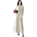 Maternity Wear New Autumn Winter Tea Style Outfit High-end Dress Two-piece Set_ecoleips.com