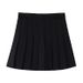 Women's Pleated Short Skirt JK Uniform Style Fashionable Midi Skirt Extended Length Safety Shorts Zipper Buttons All Seasons_ecoleips.com