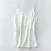 Women's Clothing Women's Satin V-Neck Camisole Top, Soft Silky Stretch Slip Tank For Layering_ecoleips.com