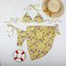 Women's Clothing Printed Bikini Three Piece Set Gauze Skirt Split Sexy Holiday Bikini Swimsuit_ecoleips.com