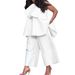 Women's Clothing Personality Loose Top Wide Leg Pants Two-Piece Suit_ecoleips.com