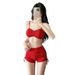 2025 New Women's Three-Piece Swimsuit Set, Tummy Control, Slimming, Push-Up, Small Chest, Korean Ins Style, Hot Spring_ecoleips.com