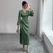 "Elegant Leopard Print Jacquard Maxi Dress With Tie Waist – Long Sleeve Resort Dress For Women"_ecoleips.com