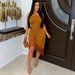 Women's Clothing Sleeveless Lace Up Tight Hip Wrapped Tassel Dress Long Dress Irregular Skirt Summer_ecoleips.com