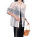 Guofeng Top Back Tencel Sunscreen Shirt Women's Summer Loose Lapel Design Women's High-end Shirt_ecoleips.com