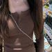 2025 Selected High Elasticity Threaded Button Bottom Shirt Autumn 2025, New Shoulder Long Sleeved T-Shirt For Women, Slim Fit_ecoleips.com