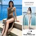 Women's Fairy Swimsuit Pure Alluring Push Up Bikini Three Piece Set Sexy Off Shoulder Long Skirt Style_ecoleips.com