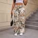 2025 Autumn New Cross-Border Printed Fashion Workwear Casual Loose Straight Mid-Waist High-Quality Women's Denim Pants_ecoleips.com