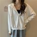 Waffle Knit Thin Sweatshirt For Women, New Early Spring Autumn Style, Loose And Versatile, Trendy Brand Hoodie Jacket,_ecoleips.com