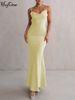 Hugcitar Elegant Satin Solid Slips Backless Tie Flowers Draped Sexy Slim Maxi Dress Spring Women Y2K Clothes Birthday Vacation_ecoleips.com