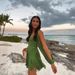 Women's Elegant Casual Short Dress Solid Color Mesh Long Sleeve Tie Waist Backless Slim Fit_ecoleips.com