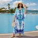 Cotton Embroidered Positioning Printed Loose Sun-Protective Smock For Beach Vacation_ecoleips.com