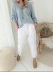 Women’s Clothing New solid color casual elastic high waist straight trousers for women_ecoleips.com