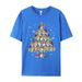 European And American Cross-border Foreign Trade Women's Clothing Christmas-themed Round-neck Printed Short-sleeve_ecoleips.com