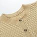 Women's Clothing Autumn Gold Thread Round Neck Hook Flower Single Breasted Hollow Slim Knitted Dress_ecoleips.com