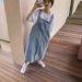 K Cowboy Shoulder Strap Skirt, Female Design Sense, Niche Temperament, Loose Strap Skirt, Slimming Casual Dress_ecoleips.com