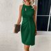 Aria Basics Aria Basics Cross-Border European And American Women's Fashion Round Neck Slim Fit Hollow Design Sleeveless Bodycon Elegant_ecoleips.com