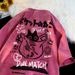 Women Cartoon T-Shirts Vintage Summer Harajuku Kawaii Cat Printed Short Sleeve Tees Couple Streetwear Loose Clothes Cotton Tops_ecoleips.com