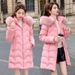 Women's Detachable Hood Longline Puffer Coat Winter Warm Thickened Trench Jacket Slim Fit Fashion Outerwear_ecoleips.com