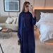 Loriya Dubai-Inspired 3-Piece Luxury Lounge Set – Elegant Solid Color Maxi Dress With Princess Sleeves (M-L)_ecoleips.com