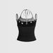 Women's Faux Two Piece Tie Waist Metallic Vest Summer Top Y2K Fashion Street Style European American New Accessory_ecoleips.com