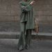 Women’s Clothing Fashion New Lazy Loose High End Knitted Sweater With Scarf Suit For Women_ecoleips.com