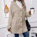 2026 Autumn Winter Independent Station European And American Style Women's Hooded Double-Sided Fleece Cardigan_ecoleips.com