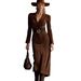 European And American Cross-border Independent Website 2026 Autumn/winter Suede Elegant Waist-cinching Blazer-collar_ecoleips.com