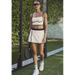 Women's Clothing Women's Contrast Color Tennis Dress Set - Sleeveless Top With Sport Skirt Outfit_ecoleips.com