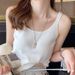 2025 New Knitted Camisole Women's Inner Wear Suit Base Vest Solid Color White Sleeveless Top For Summer_ecoleips.com