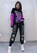 Women's Clothing Large Size Suits Long Sleeved And Long Pants Two Piece Suits_ecoleips.com