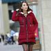 Women's Winter Parka Coat With Hood - Warm Quilted Jacket For Cold Weather, Oversized Fit, Long Sleeve, Zip Closure, Black & Army Green_ecoleips.com