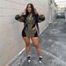 New Cross Border European And American Sexy Sports Style Loose Casual Contrast Color Long Sleeved Jacket Short Skirt Suit Women_ecoleips.com