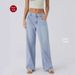 Women’s Vintage Washed Baggy Jeans – 90s Retro Wide-Leg Denim Pants (Light Blue/Navy/Indigo, Sizes S-2XL, Mid-Rise Relaxed Fit)_ecoleips.com