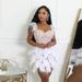 Women's Clothing New Style Beaded Feather V Neck Waist Short Dress Luxury High End Party Dress_ecoleips.com