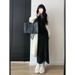 Two-Piece Set New High-Neck Base Shirt + Camisole For Women Spring Waist-Cinching Elegant Inner Dress High-End Leather_ecoleips.com