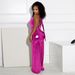 K Women's Neck Hanging, Backless, Wide Leg Jumpsuit_ecoleips.com