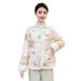 girl New Women's Autumn Winter Stand Collar Fleece Lined Thickened Jacket Chinese National Style Age-Reducing Small Coat_ecoleips.com