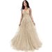 Ethereal Chiffon Ball Gown – Long A-Line Dress With Delicate Lace Appliqués & Spaghetti Straps (XS-3XL, 13 Colors)_ecoleips.com