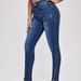 Women's Clothing Split Beaded Stitching Slim High Waist Stretch Jeans Women's Trousers_ecoleips.com
