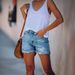 Women's Clothing Street Fashionista Ripped Straight Pants Women's Wide Leg Denim Shorts_ecoleips.com