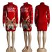 High Neck Knitted Sweater Dress for Women Autumn Winter Christmas Thick Fashionable 3 Colors Available Q6167_ecoleips.com