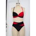 2025 Women's Patchwork Polka Dot Bikini Set European American Style Sexy Two-Piece Swimwear for Vacation Beach Regular Fit Polyester_ecoleips.com
