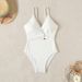 Women's Clothing Conservative Halter One Piece Swimsuit Solid Color Summer Bikini For Beach Hot Spring Swimwear_ecoleips.com