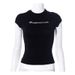 Summer New Style Women's T-Shirt Letter Print Tight Fitting Cropped round Neck Short Sleeve European American Cross Border Clothing for Women_ecoleips.com