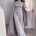 Women's Clothing New Dress High End Long Cape Sleeves High Waist Dress_ecoleips.com