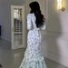 Women's Clothing Spring Gentle Style Small Fresh Floral Ruffle Long Dress For Women_ecoleips.com