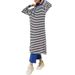 Women's Clothing Muslim Hooded Striped Long Dress Loose Casual Pants Set_ecoleips.com