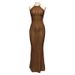 Elegant Off-Shoulder Knit Sleeveless Bodycon Dress – High Waist Backless Summer Dress For Women_ecoleips.com